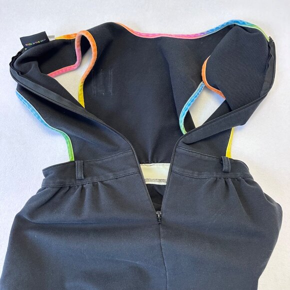 Big Bud Press Apron Shopgirl A-Line  Dress Black Rainbow Size Small NO BELT - Picture 7 of 11